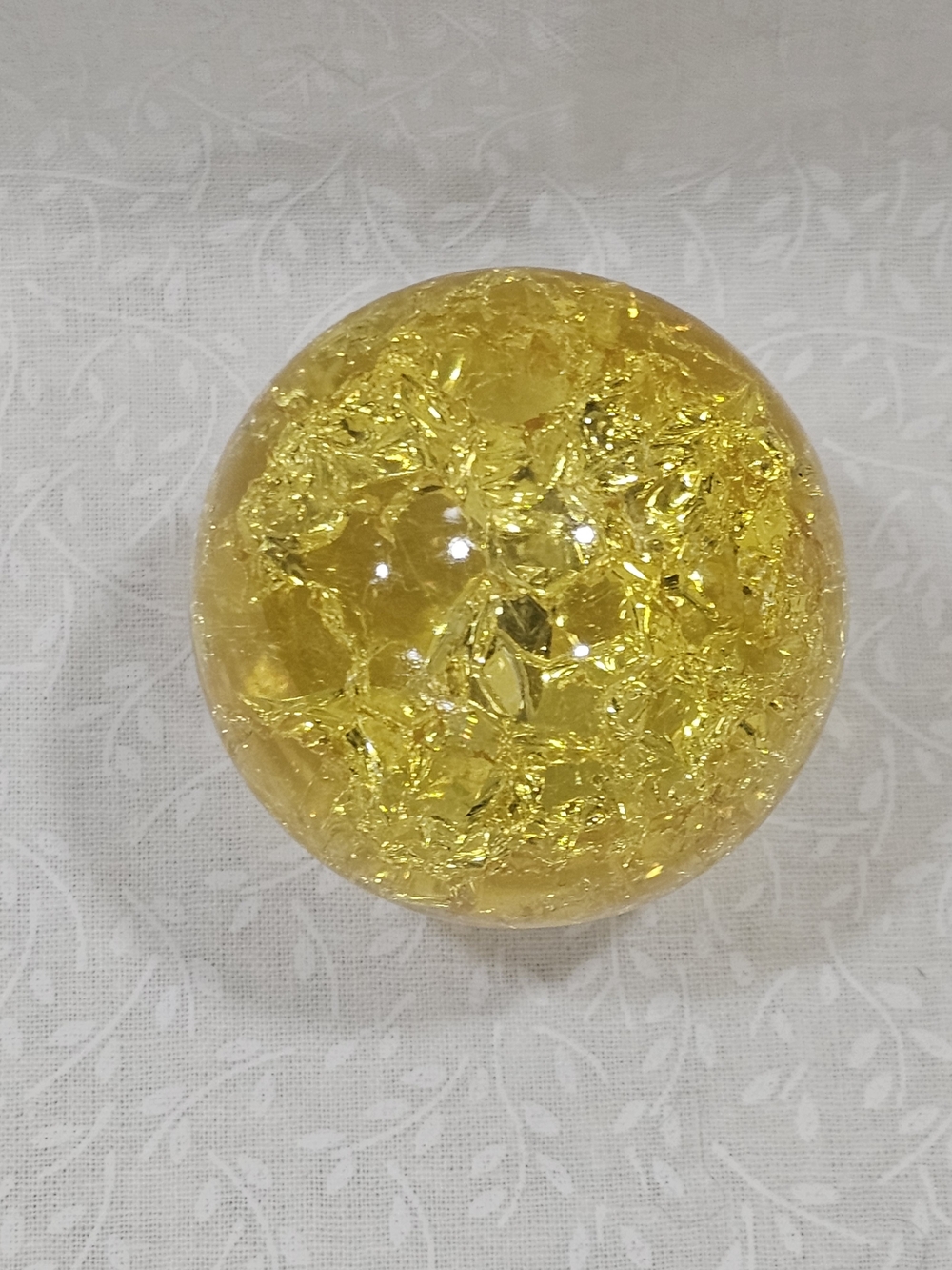 Yellow Aura Crackle Quartz